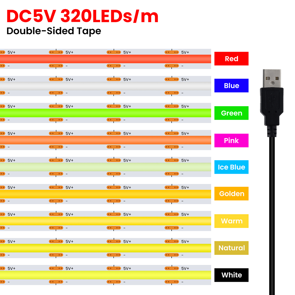 Ambient Light Strip Tv - 5V USB 3MM 5MM PCB COB