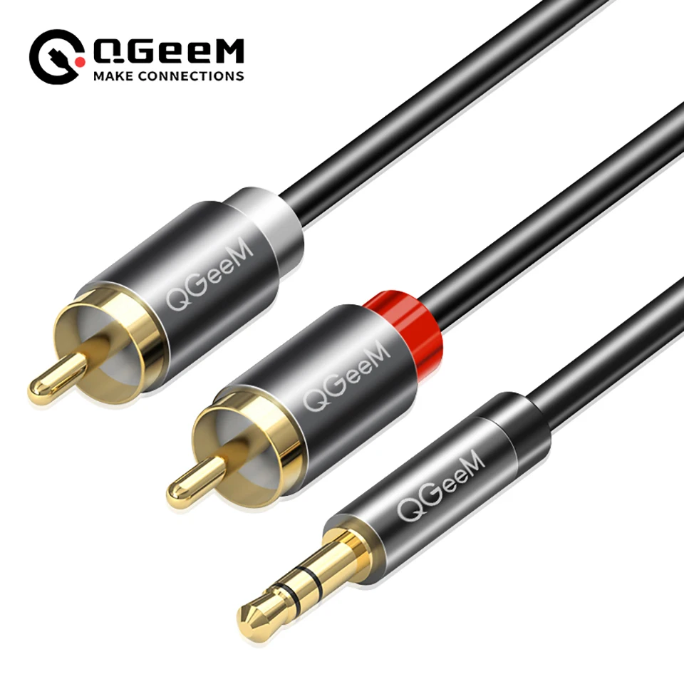 QGeeM RCA Cable 2RCA to 3.5 Au - Home Cinema Choice ulasan dan harga
