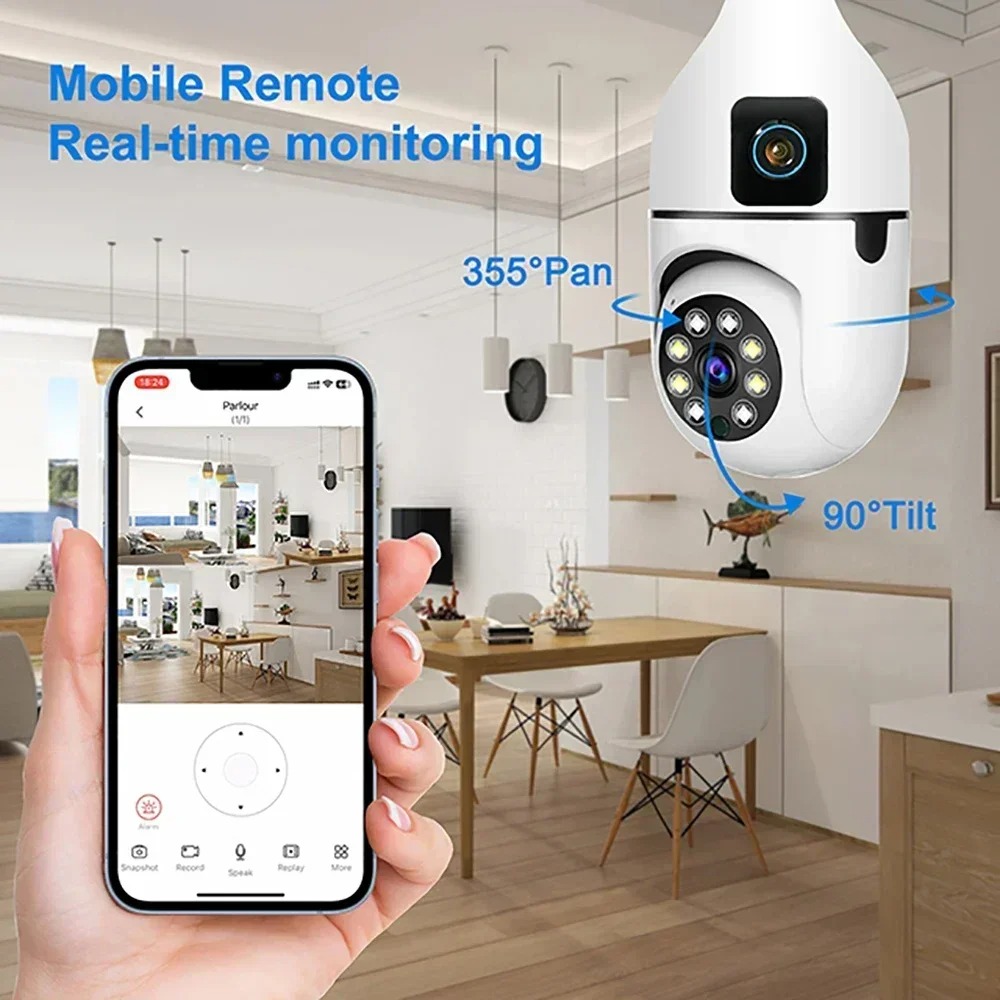 E27 Bulb Surveillance Security - Home Cinema Screen ulasan dan harga