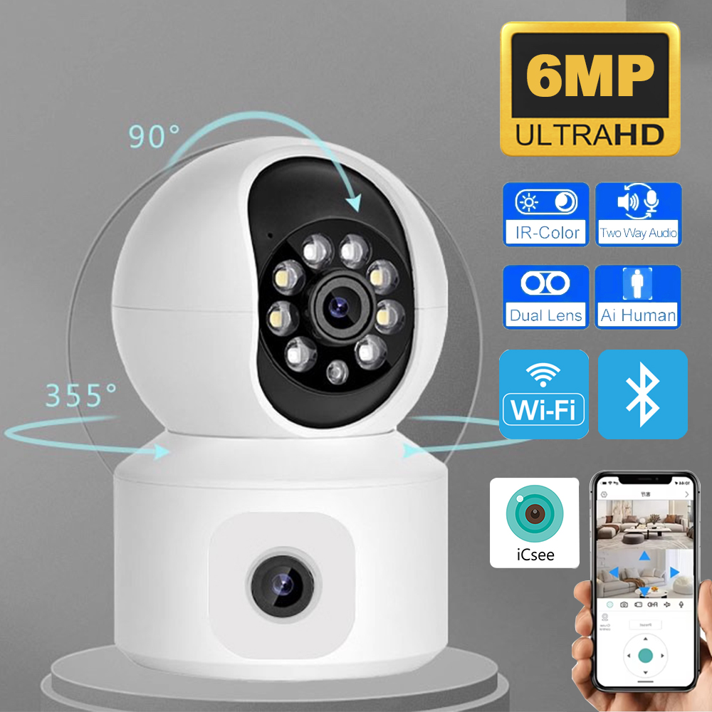 6MP ICSEE WiFi IP Camera Dual  - Home Cinema Screen ulasan dan harga