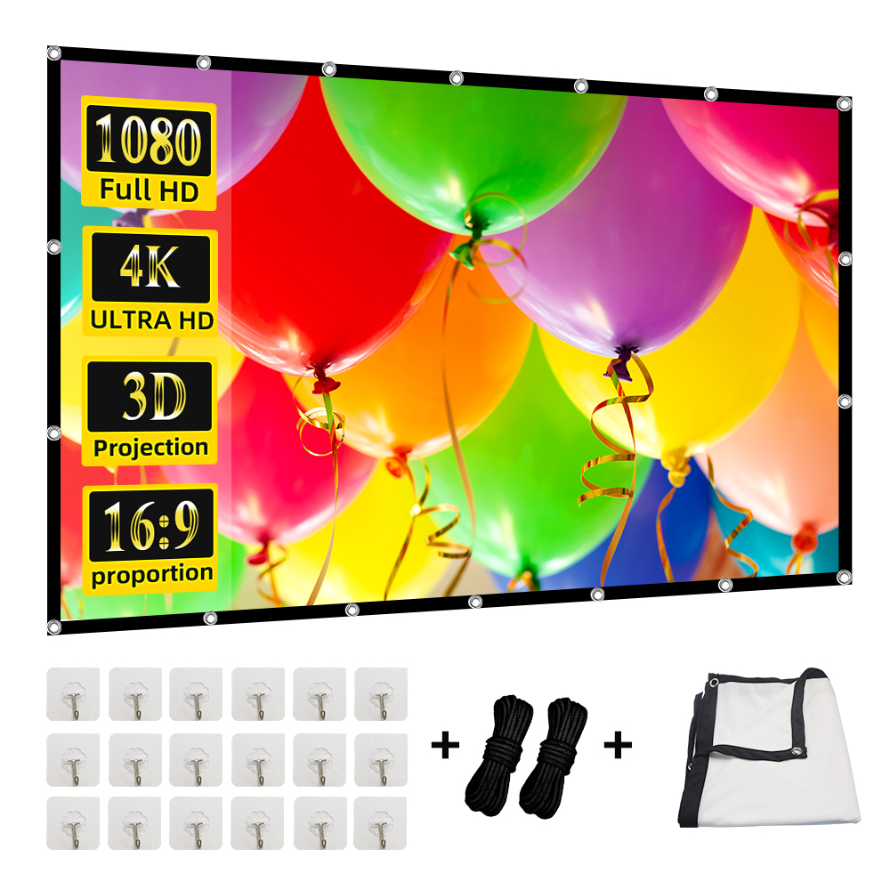 MIXITO Projection Curtain 16:  - Home Cinema Blanc ulasan dan harga