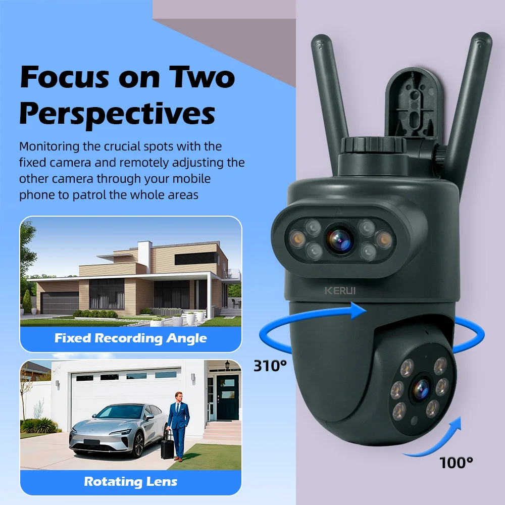 KERUI 5K 10MP HD Wifi PTZ  IP  - Home Cinema Screen ulasan dan harga
