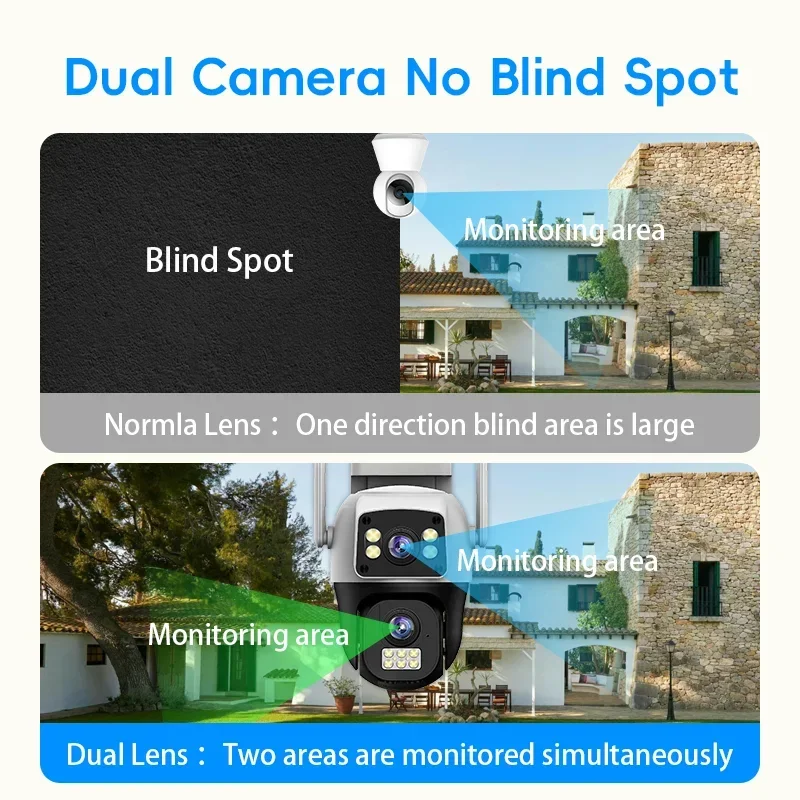8MP 4K WIFI IP Camera PTZ Outd - Home Cinema Screen ulasan dan harga