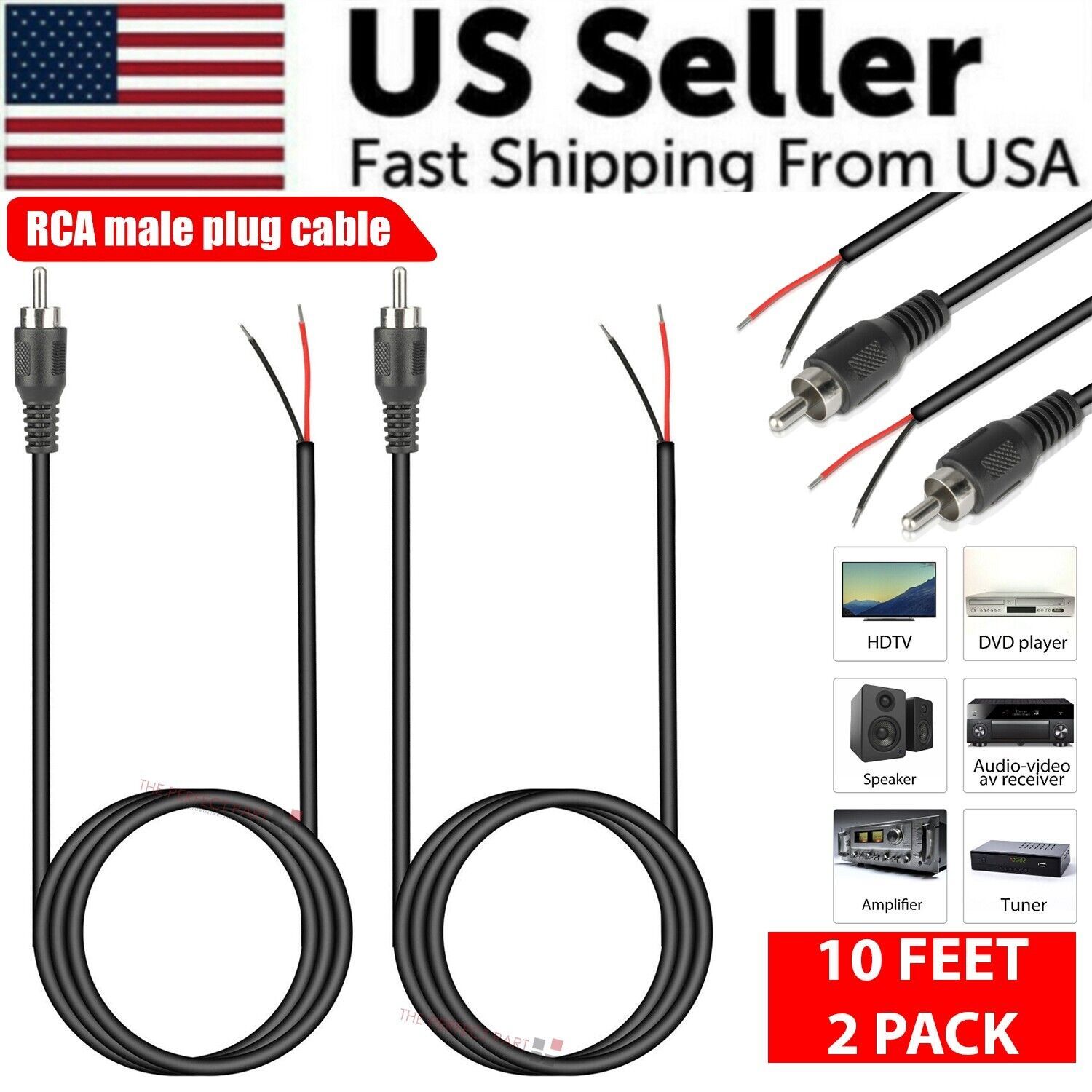 2-Pack 10ft RCA Male Plug To B - Home Cinema Choice ulasan dan harga