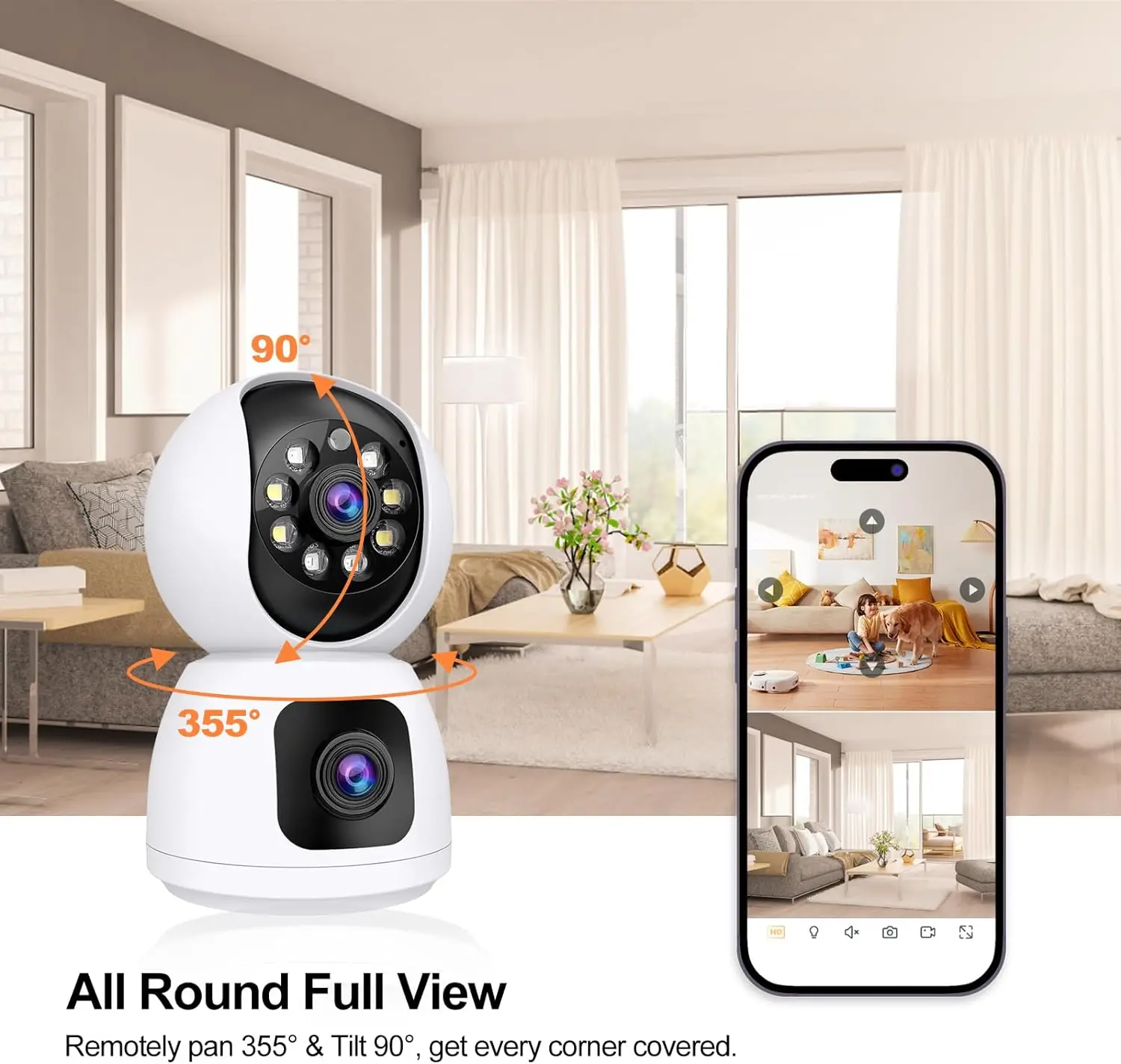 Tuya  4K 8MP HD WiFi Camera In - Home Cinema Screen ulasan dan harga