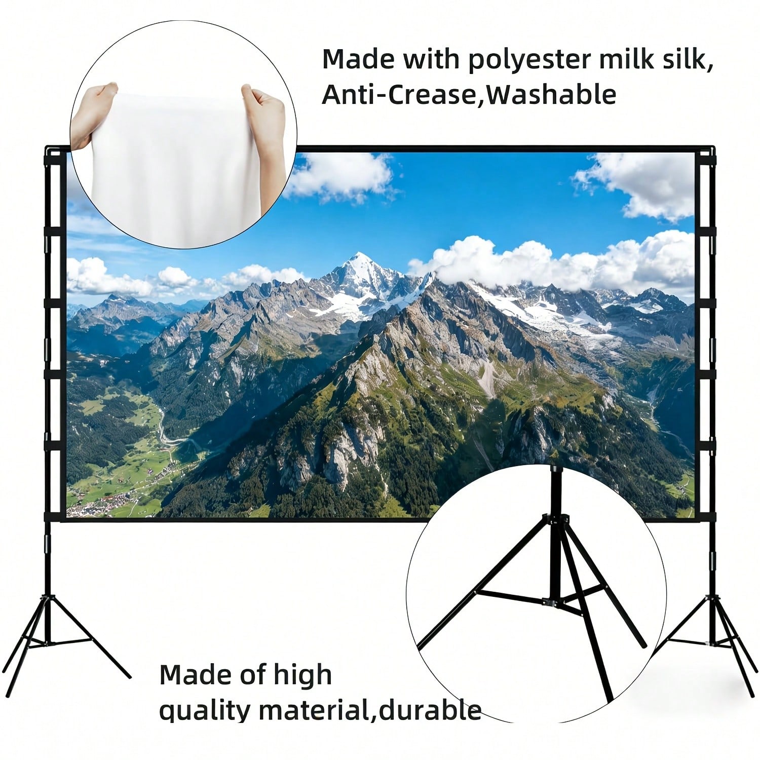 XBJ 100 Inch 4K Ultra HD Proje - Home Cinema Screen ulasan dan harga