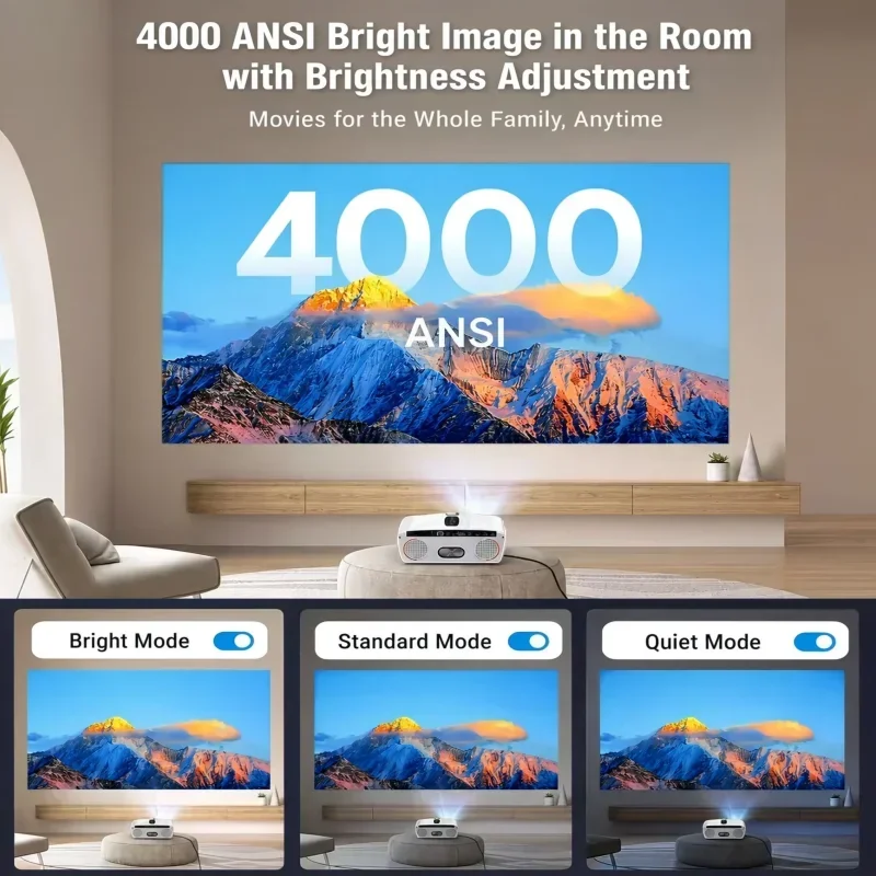 4K Projector 4000ANSI Karaoke  - Home Cinema Karaoke Projector ulasan dan harga