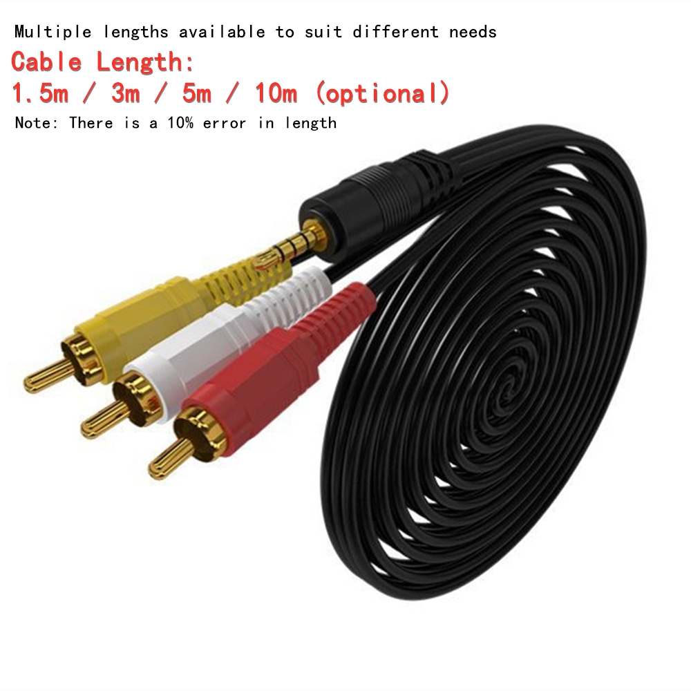 3.5mm to 3 RCA Audio Video Cab - Home Cinema Choice ulasan dan harga