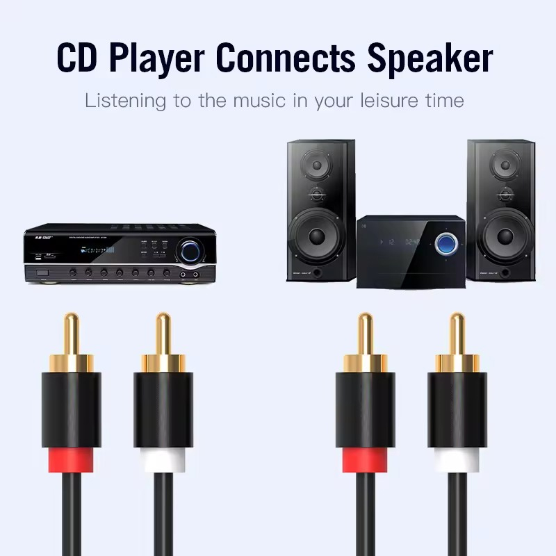 HIFI Stereo RCA Cable 2RCA to  - Home Cinema Choice ulasan dan harga