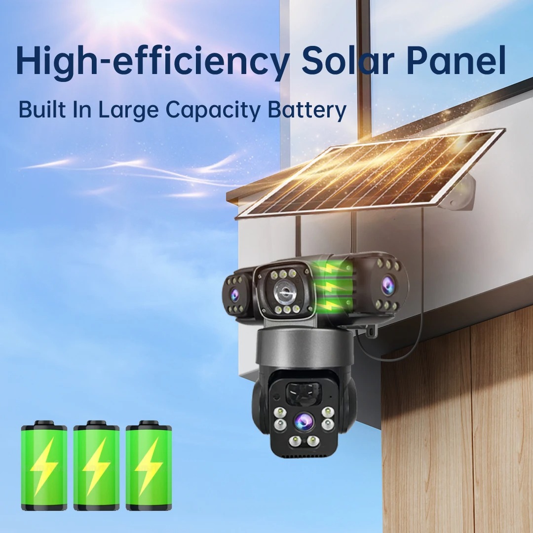 15MP V380 Pro Solar Camera Out - Home Cinema Screen ulasan dan harga