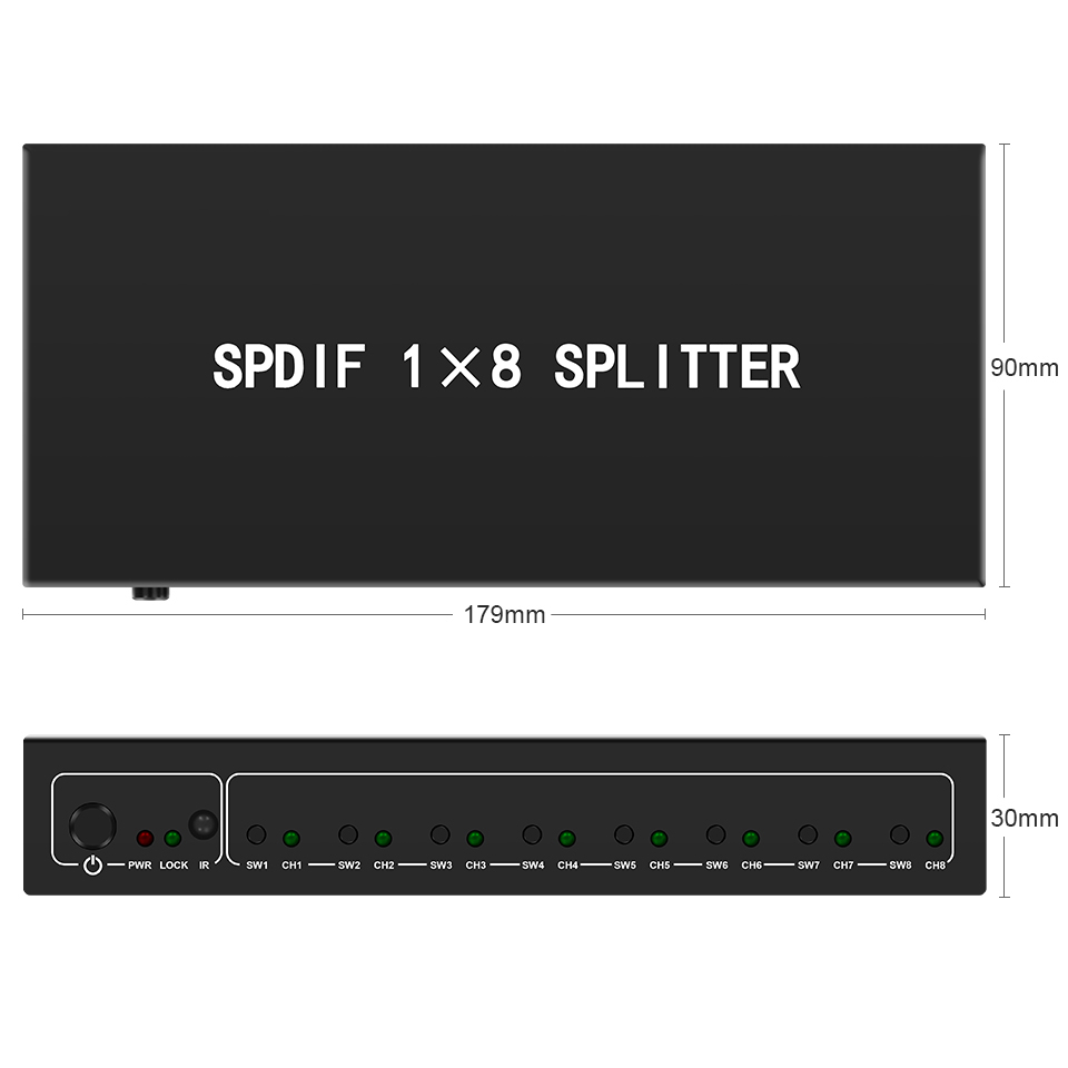 Optical Audio Splitter,1 in 8  - Home Cinema Choice ulasan dan harga