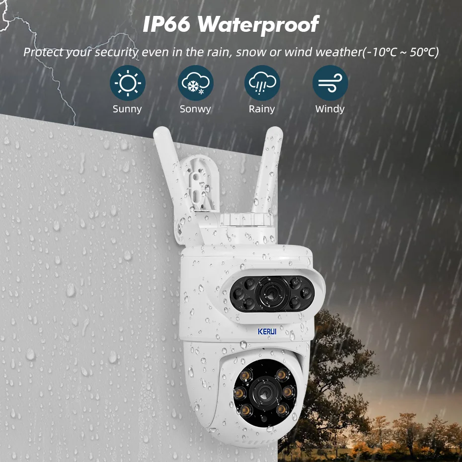 KERUI 5K 10MP Dual Lens PTZ WI - Home Cinema Screen ulasan dan harga