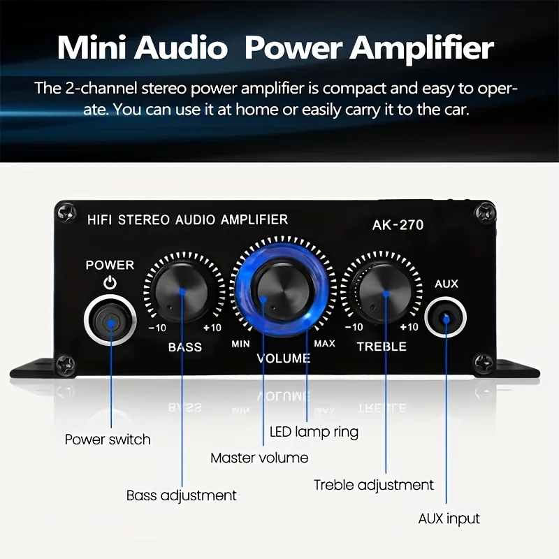 AK-270 400W Mini Power Amplifi - Home Cinema Choice ulasan dan harga