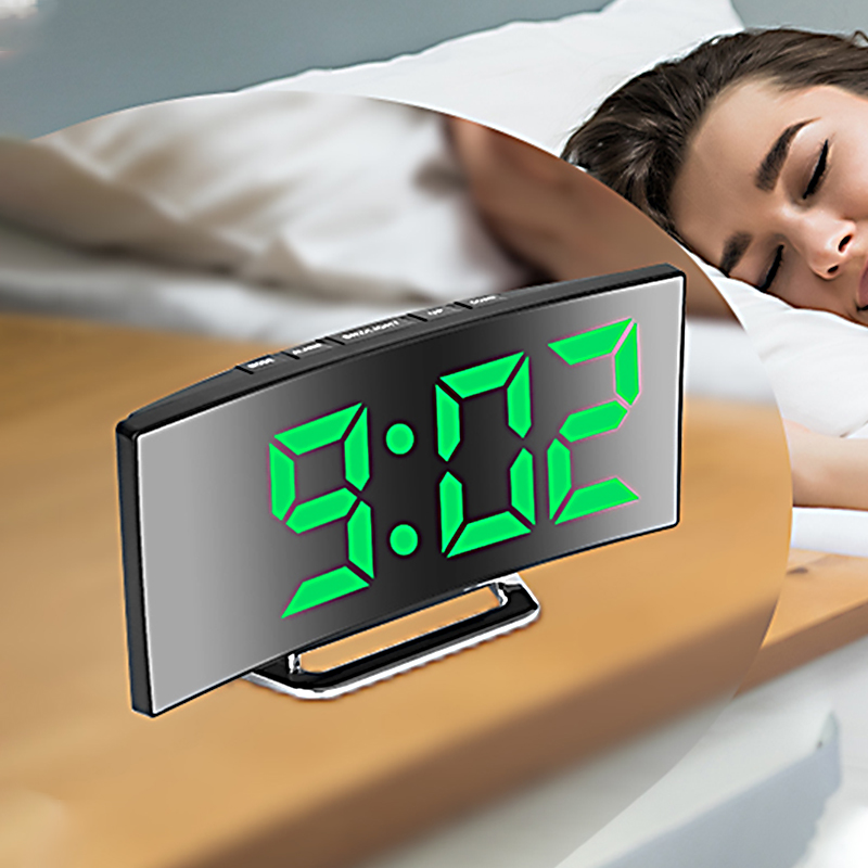 LED Digital Alarm Clock Curved - Home Cinema Screen ulasan dan harga