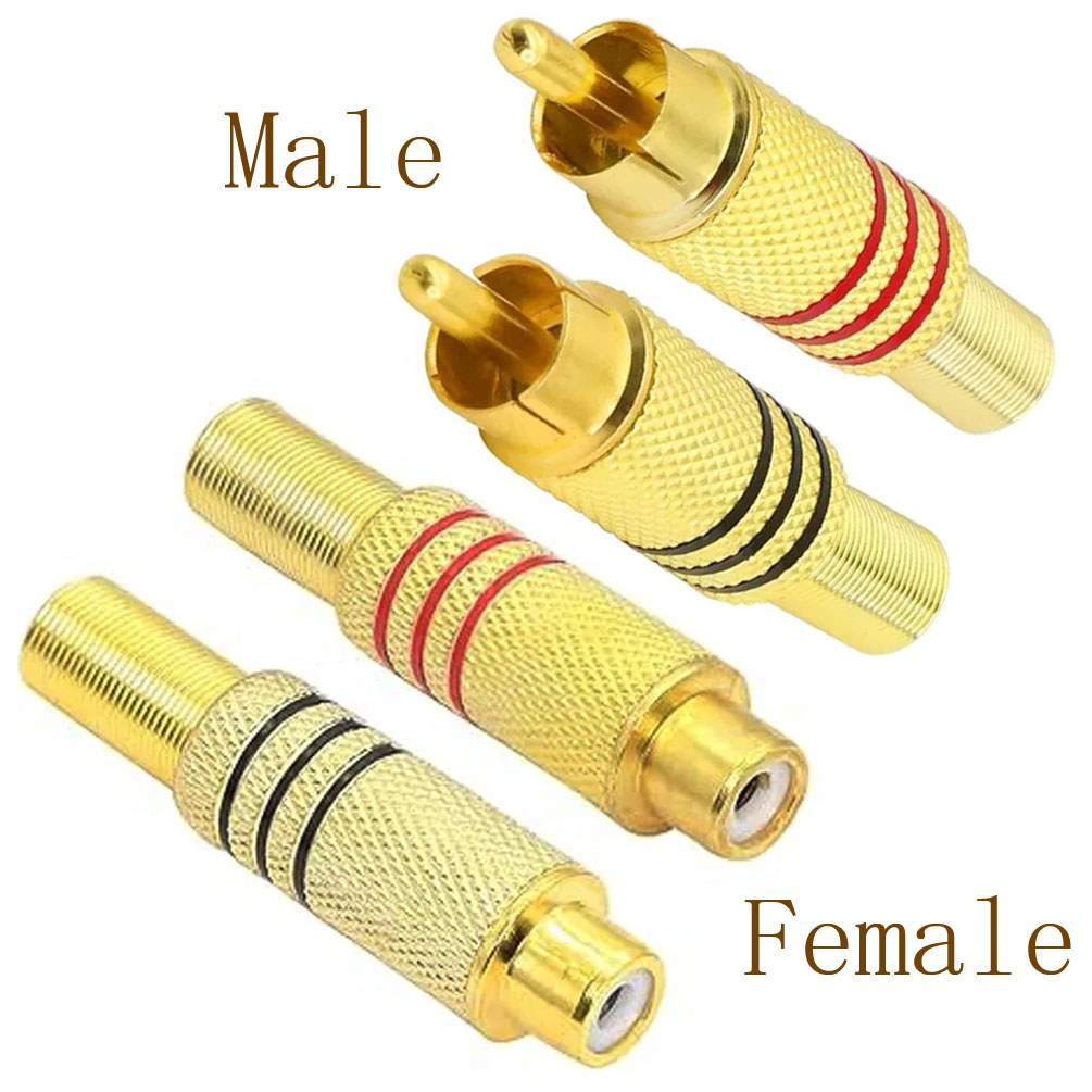 4PCS RCA Plug Gold Plated Sold - Home Cinema Choice ulasan dan harga