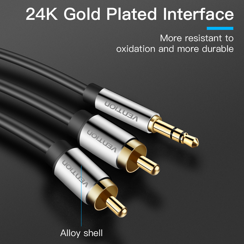 Vention RCA Cable 3.5 to 2rca  - Home Cinema Choice ulasan dan harga